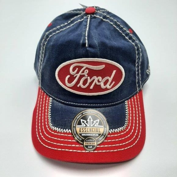 Retro Vintage Style Ford Embroidered Patch Thick Stitch Cotton Hat OSFM Cap 80s - Picture 2 of 7